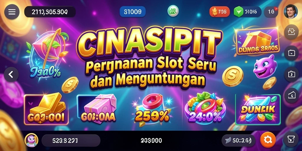 Tampilan gameplay menarik dari CINASIPIT dengan efek visual yang memukau.