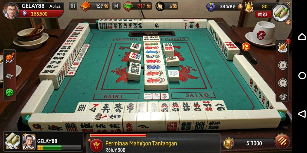 Screenshot gameplay <strong>GELAY88</strong> yang menunjukkan aksi seru mahjong.