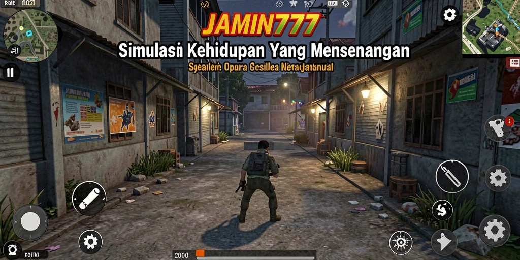 Screenshot gameplay JAMIN777 dengan karakter yang berinteraksi.