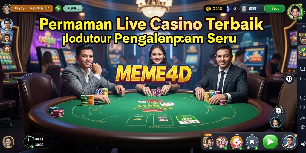 Tangkapan layar gameplay Live Casino yang mendebarkan di MEME4D.
