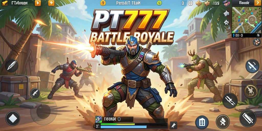 Screenshot gameplay PT777 menampilkan aksi menegangkan dalam Battle Royale.